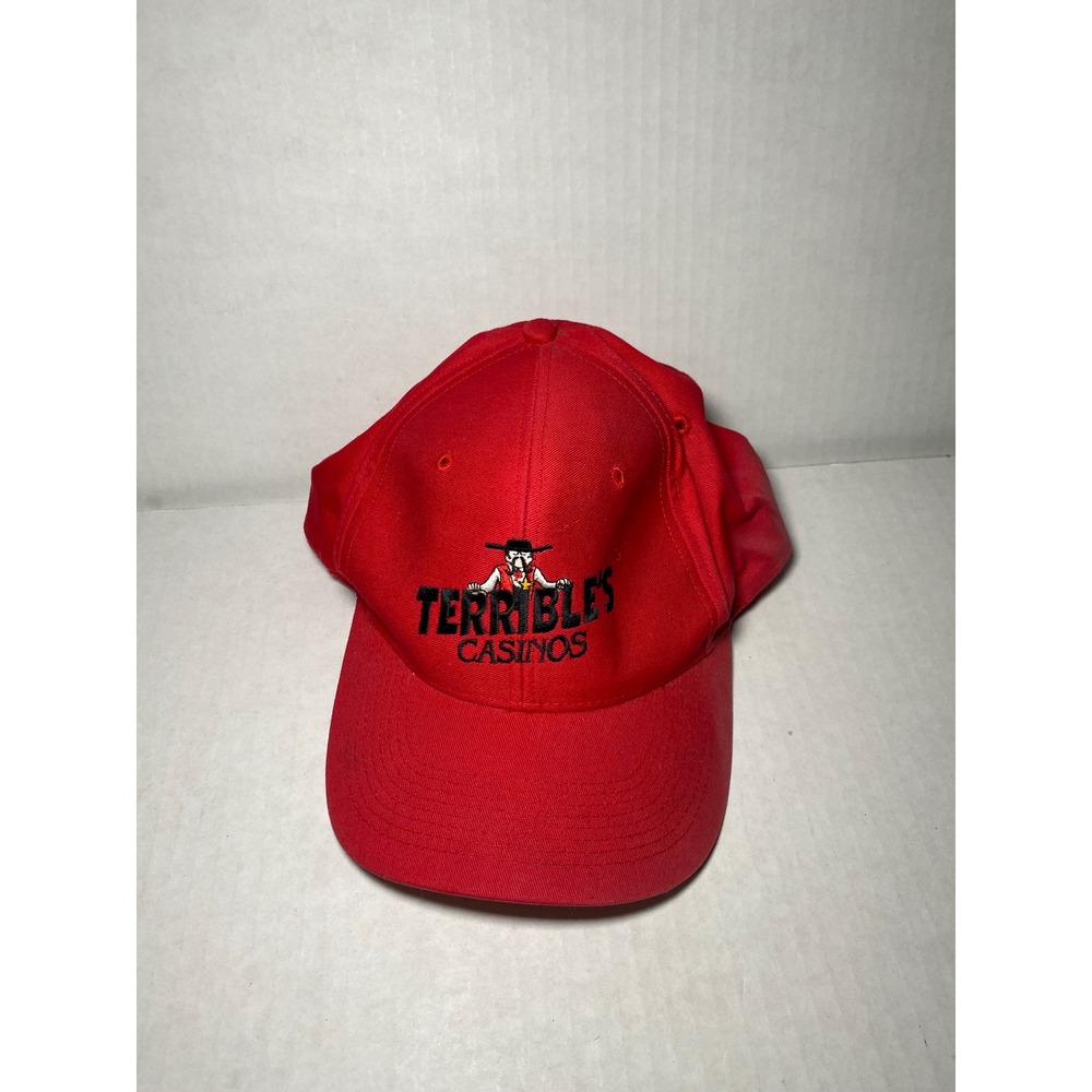 Terrible's Casinos Red Snapback Hat Cameo Baseball Cap Las Vegas Promo Mens